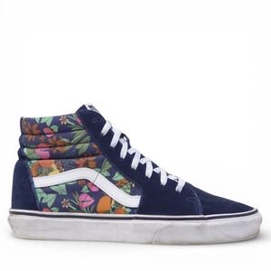 Vans Womens Sk8-Hi Multi Tropic Blue Floral Suede High Top Sneakers Size 9.5